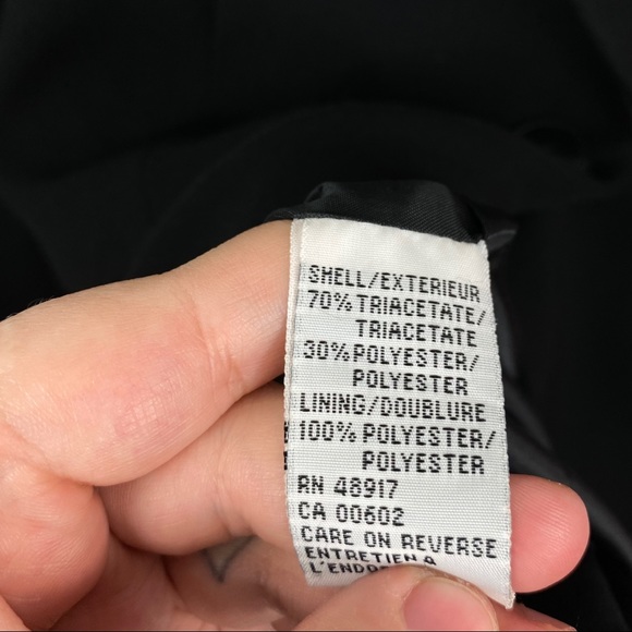 Calvin Klein Lined Single Button Tailored Black Blazer Suit Jacket - Picture 12 of 13